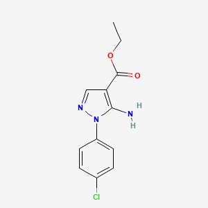 Ethyl 5-amino-1-(4-chlorophenyl)-1H-pyrazole-4-carboxylate chemical structure (CAS 14678-87-6)