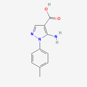 5-Amino-1-(p-tolyl)-1H-pyrazole-4-carboxylic acid chemical structure (CAS 14678-93-4)