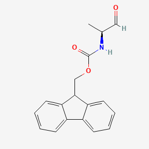 (S)-(9H-Fluoren-9-yl)methyl (1-oxopropan-2-yl)carbamate chemical structure (CAS 146803-41-0)