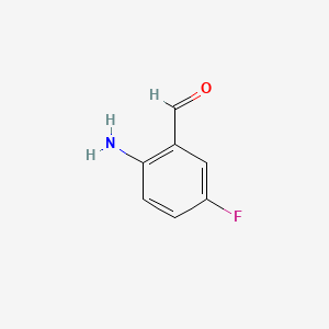 2-Amino-5-fluorobenzaldehyde chemical structure (CAS 146829-56-3)