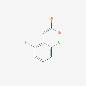 2-(2,2-Dibromovinyl)-1-chloro-3-fluorobenzene chemical structure (CAS 1468662-00-1)