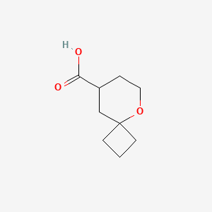 5-Oxaspiro[3.5]nonane-8-carboxylic acid chemical structure (CAS 1468691-26-0)
