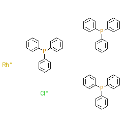 Tris(triphenylphosphine)chlororhodium chemical structure (CAS 14694-95-2)