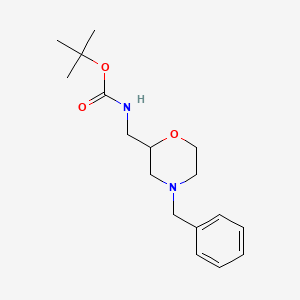 tert-Butyl ((4-benzylmorpholin-2-yl)methyl)carbamate chemical structure (CAS 146944-34-5)