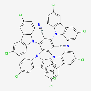 2,4,5,6-Tetrakis(3,6-dichloro-9H-carbazol-9-yl)isophthalonitrile chemical structure (CAS 1469703-65-8)