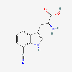 (S)-2-Amino-3-(7-cyano-1H-indol-3-yl)propanoic acid chemical structure (CAS 1469802-29-6)