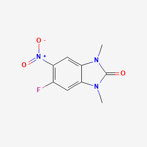 5-Fluoro-1,3-Dimethyl-6-nitro-1,3-dihydro-2H-benzo[d]imidazol-2-one chemical structure (CAS 1469867-51-3)