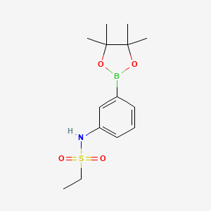 N-(3-(4,4,5,5-Tetramethyl-1,3,2-dioxaborolan-2-yl)phenyl)ethanesulfonamide chemical structure (CAS 1469930-90-2)