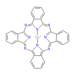 Copper(II) phthalocyanine chemical structure (CAS 147-14-8)