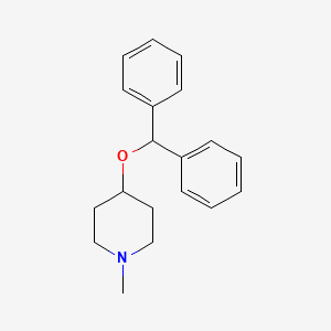 4-(Benzhydryloxy)-1-methylpiperidine chemical structure (CAS 147-20-6)