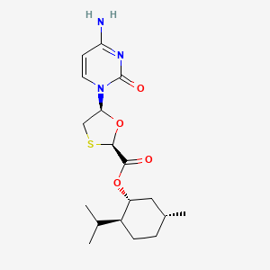 (1R,2S,5R)-2-Isopropyl-5-methylcyclohexyl (2R,5S)-5-(4-amino-2-oxopyrimidin-1(2H)-yl)-1,3-oxathiolane-2-carboxylate chemical structure (CAS 147027-10-9)