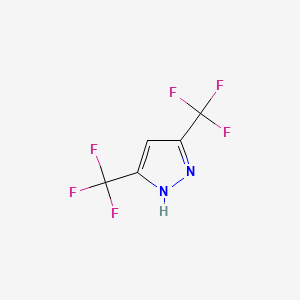 3,5-Bis(trifluoromethyl)-1H-pyrazole chemical structure (CAS 14704-41-7)