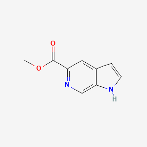 Methyl 1H-pyrrolo[2,3-c]pyridine-5-carboxylate chemical structure (CAS 147071-00-9)