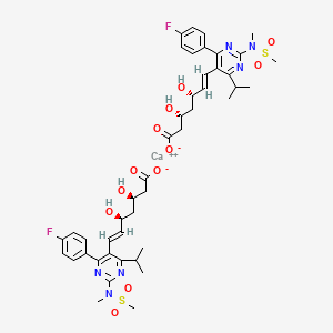Calcium (3R,5S,E)-7-(4-(4-fluorophenyl)-6-isopropyl-2-(N-methylmethylsulfonamido)pyrimidin-5-yl)-3,5-dihydroxyhept-6-enoate chemical structure (CAS 147098-20-2)