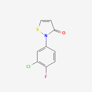 2-(3-Chloro-4-fluorophenyl)isothiazol-3(2H)-one chemical structure (CAS 147104-27-6)