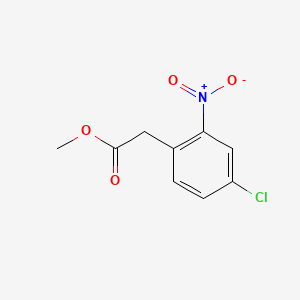 Methyl 2-(4-chloro-2-nitrophenyl)acetate chemical structure (CAS 147124-37-6)
