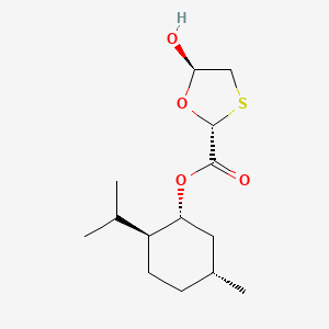 (2R,5R)-(1R,2S,5R)-2-Isopropyl-5-methylcyclohexyl 5-hydroxy-1,3-oxathiolane-2-carboxylate chemical structure (CAS 147126-62-3)