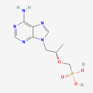 (S)-(((1-(6-Amino-9H-purin-9-yl)propan-2-yl)oxy)methyl)phosphonic acid chemical structure (CAS 147127-19-3)