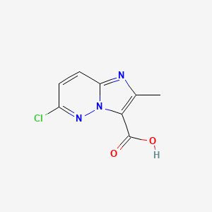 6-Chloro-2-methylimidazo[1,2-b]pyridazine-3-carboxylic acid chemical structure (CAS 14714-22-8)