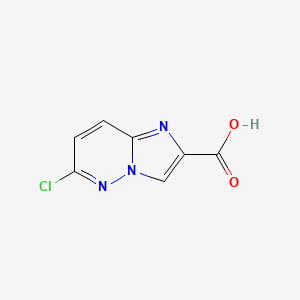 6-Chloroimidazo[1,2-b]pyridazine-2-carboxylic acid chemical structure (CAS 14714-24-0)