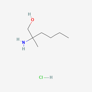 2-Amino-2-methylhexan-1-ol hydrochloride chemical structure (CAS 147156-63-6)