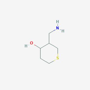 3-(Aminomethyl)thian-4-ol chemical structure (CAS 1472021-74-1)