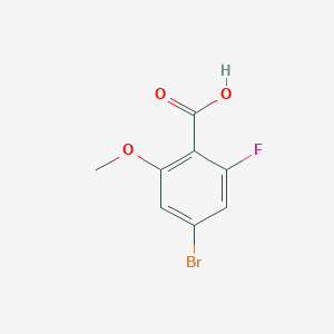 4-Bromo-2-fluoro-6-methoxybenzoic acid chemical structure (CAS 1472104-49-6)