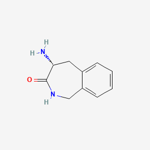 (R)-4-Amino-4,5-dihydro-1H-benzo[c]azepin-3(2H)-one chemical structure (CAS 147239-62-1)