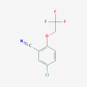 5-Chloro-2-(2,2,2-trifluoroethoxy)benzonitrile chemical structure (CAS 147249-29-4)