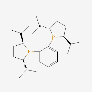 1,2-Bis((2S,5S)-2,5-diisopropylphospholan-1-yl)benzene chemical structure (CAS 147253-69-8)