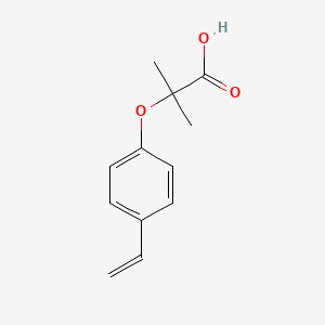2-Methyl-2-(4-vinylphenoxy)propanoic acid chemical structure (CAS 1474058-89-3)