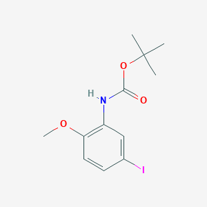 tert-Butyl n-(5-iodo-2-methoxyphenyl)carbamate chemical structure (CAS 1474060-74-6)