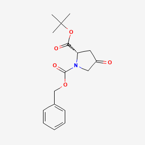 1-Benzyl 2-(tert-butyl) (S)-4-oxopyrrolidine-1,2-dicarboxylate chemical structure (CAS 147489-27-8)