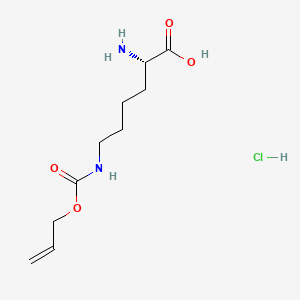 (S)-6-(((Allyloxy)carbonyl)amino)-2-aminohexanoic acid hydrochloride chemical structure (CAS 147529-99-5)