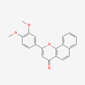 2-(3,4-Dimethoxyphenyl)-4H-benzo[h]chromen-4-one chemical structure (CAS 14756-24-2)