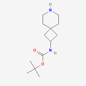 tert-Butyl 7-azaspiro[3.5]nonan-2-ylcarbamate chemical structure (CAS 147611-03-8)