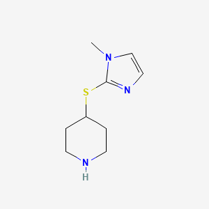 4-((1-Methyl-1H-imidazol-2-yl)thio)piperidine chemical structure (CAS 147611-58-3)