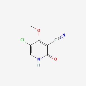 5-Chloro-4-methoxy-2-oxo-1,2-dihydropyridine-3-carbonitrile chemical structure (CAS 147619-40-7)