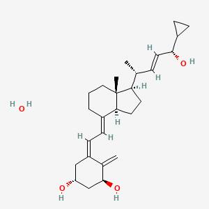(1R,3S,Z)-5-(2-((1R,3aS,7aR,E)-1-((2R,5S,E)-5-Cyclopropyl-5-hydroxypent-3-en-2-yl)-7a-methyloctahydro-4H-inden-4-ylidene)ethylidene)-4-methylenecyclohexane-1,3-diol hydrate chemical structure (CAS 147657-22-5)