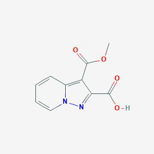 3-(Methoxycarbonyl)pyrazolo[1,5-a]pyridine-2-carboxylic acid chemical structure (CAS 1476799-51-5)
