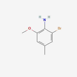 2-Bromo-6-Methoxy-4-methylaniline chemical structure (CAS 147699-87-4)
