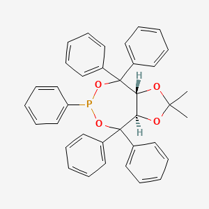 (3aR,8aR)-2,2-Dimethyl-4,4,6,8,8-pentaphenyltetrahydro-[1,3]dioxolo[4,5-e][1,3,2]dioxaphosphepine chemical structure (CAS 147700-62-7)