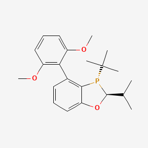 (2S,3S)-3-(tert-Butyl)-4-(2,6-dimethoxyphenyl)-2-isopropyl-2,3-dihydrobenzo[d][1,3]oxaphosphole chemical structure (CAS 1477517-21-7)