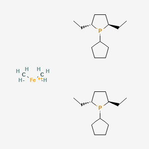 1,1′-Bis[(2R,5R)-2,5-diethylphospholano]ferrocene chemical structure (CAS 147762-89-8)