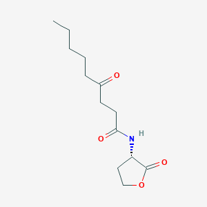 (S)-4-Oxo-N-(2-oxotetrahydrofuran-3-yl)nonanamide chemical structure (CAS 147795-39-9)