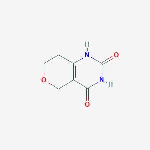 7,8-Dihydro-5H-pyrano[4,3-d]pyrimidine-2,4-diol chemical structure (CAS 1478126-83-8)