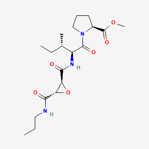 Methyl ((2S,3S)-3-(propylcarbamoyl)oxirane-2-carbonyl)-L-isoleucyl-L-prolinate chemical structure (CAS 147859-80-1)