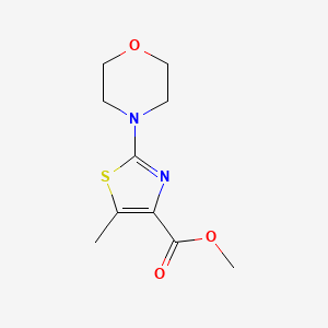 Methyl 5-methyl-2-morpholinothiazole-4-carboxylate chemical structure (CAS 1478718-44-3)