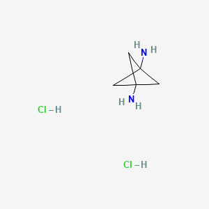 Bicyclo[1.1.1]pentane-1,3-diamine dihydrochloride chemical structure (CAS 147927-61-5)