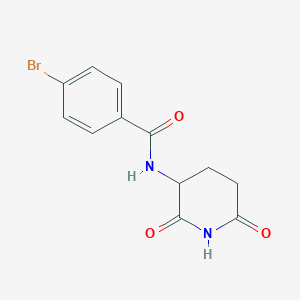 4-Bromo-N-(2,6-dioxopiperidin-3-yl)benzamide chemical structure (CAS 1479642-05-1)
